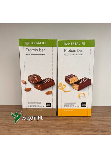 Protein Bar Limon Aromalı ve Protein Bar Vanilya Aromalı Bademli 2'li Set