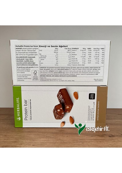 Protein Bar Limon Aromalı ve Protein Bar Vanilya Aromalı Bademli 2'li Set modelleri