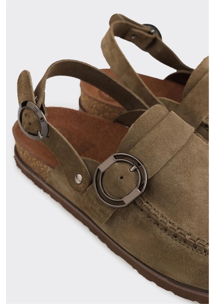 Haki Deri Kadın Terlik indirimleri