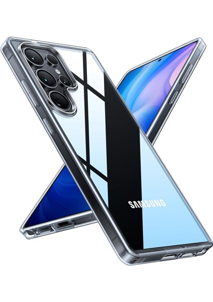 Samsung Galaxy S25 Ultra Uyumlu Sararmaz Hoparlör Toz Korumalı Sert Şeffaf Kılıf