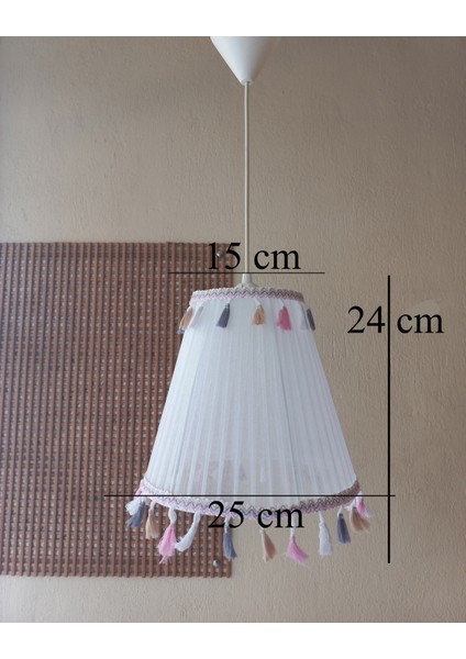 Beyaz Organze Avize M-162 Yatak Odası Çocuk Odası Genç ve Bebek Odası Avize Aydınlatma Sarkıt fırsatları