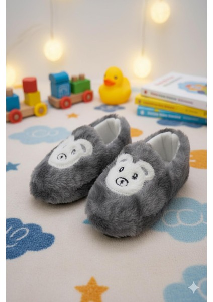 Dama Desenli Kaydırmaz Taban Kreş Ev Okul Ayakkabısı Bebek Çocuk Panduf Ev Botu