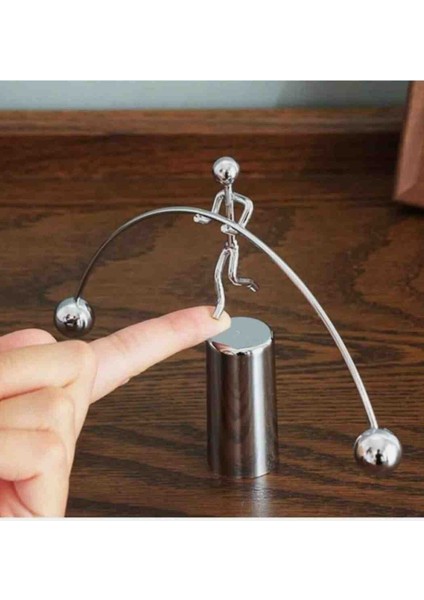 Newton Balans Denge Topu Halter Adam Sarkaç Beşiği Ev Ofis Dekoratif Biblo