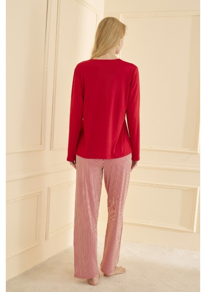 Kadın Pijama Takımı Uzun Kol Mevsimlik modelleri