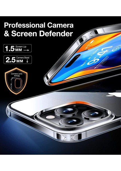 Iphone 13 Pro Max Uyumlu Sararmaz Hoparlör Toz Korumalı Sert Şeffaf Kılıf fiyatları