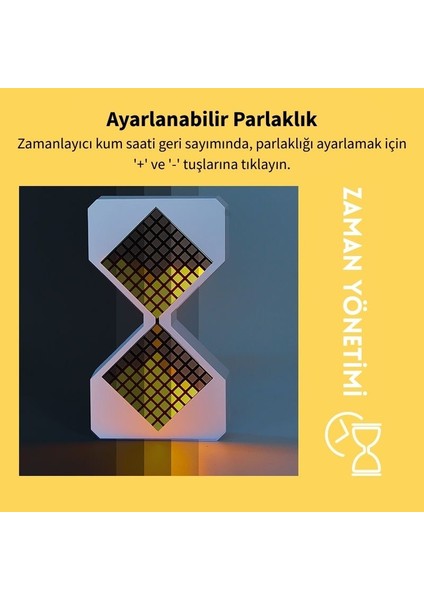 3D Dijital Kum Saati Elektronik Kum Saati Masaüstü Zamanlayıcı Ev Ofis Dekoratif Kum Saati fırsatları