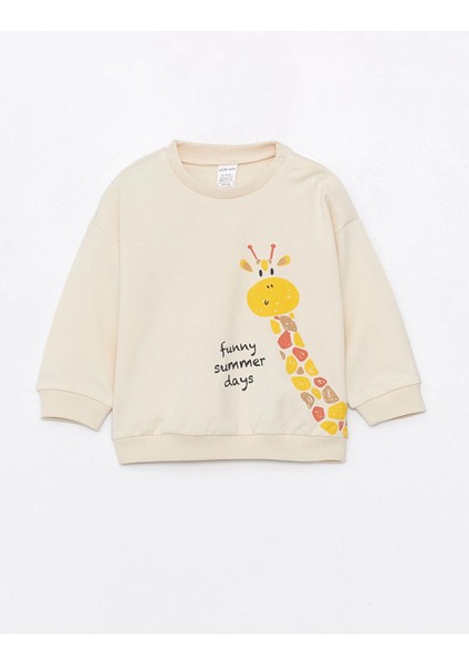 Lcw Baby Bej Bisiklet Yaka Uzun Kollu Baskılı Erkek Bebek Sweatshirt ve Eşofman Altı 2'li Takım fiyatları