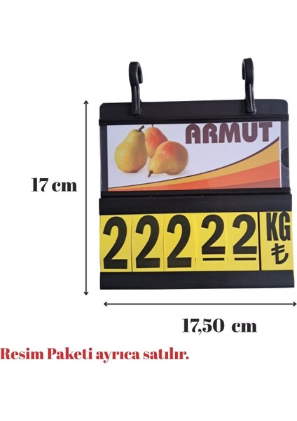 5 Adet Manav Etiketi 17X17,50 cm (Manav Etiketi-Kasap Etiketi-Balık Etiketi) Şipşak Etiket