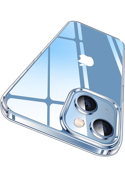 Iphone 15 Plus Uyumlu Sararmaz Hoparlör Toz Korumalı Sert Şeffaf Kılıf