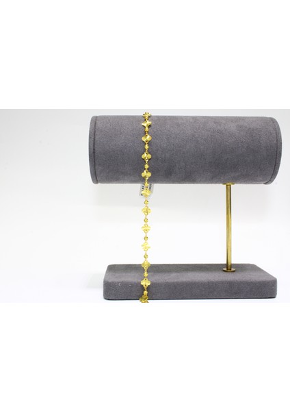 14 Ayar Altın Dorikalı Yonca Bileklik modelleri