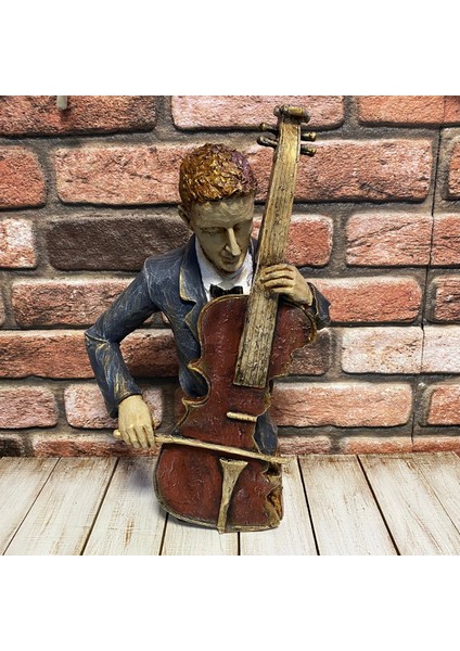 Viyolonsel Çello Çalan Müzisyen Adam