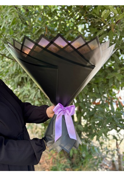 101 Lı Isteme Söz Nişan Solmayan Gül Buketi Lila Gül Dışı Siyah fiyatları