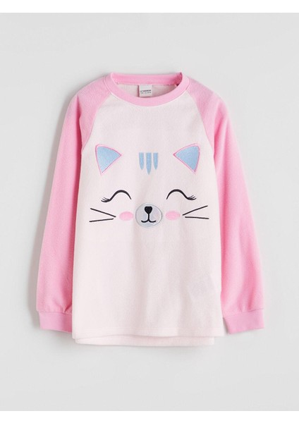 Bisiklet Yaka Polar Kız Çocuk Pijama Takımı (W5) fiyatları