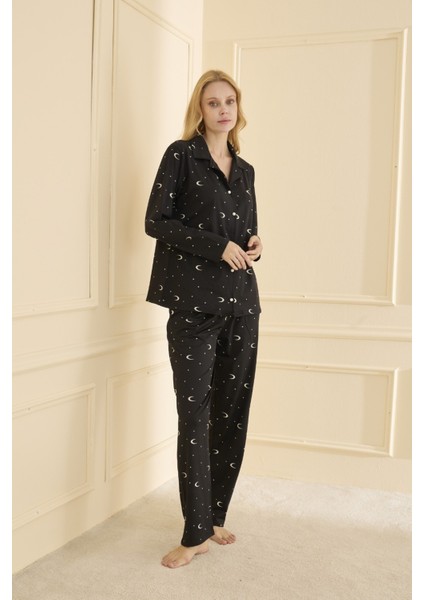 Kadın Pijama Takımı Uzun Kol Önden Düğmeli fiyatları