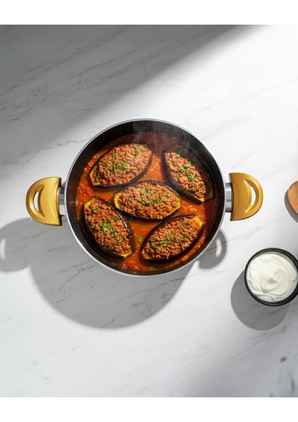 7 Parça Siyah Granit Tencere Seti modelleri