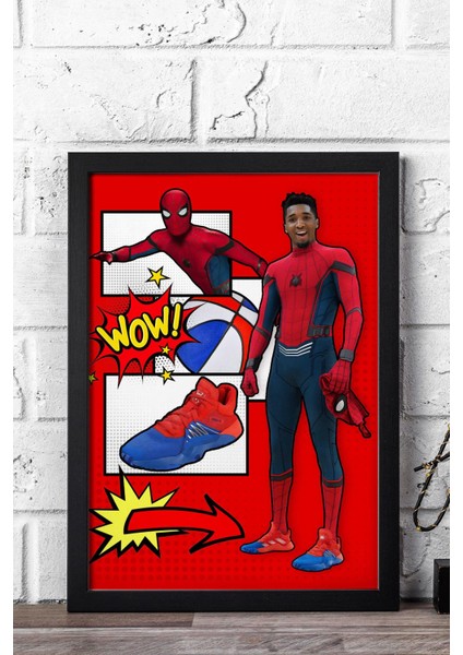 Donovan Mitchell Çerçeveli Tablo - Spiderman Nba Posteri Tablo