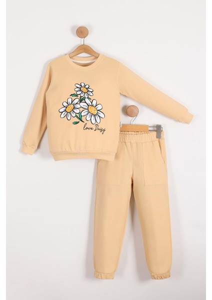 Papatya Motif Kız Çocuk Eşofman MNK0620