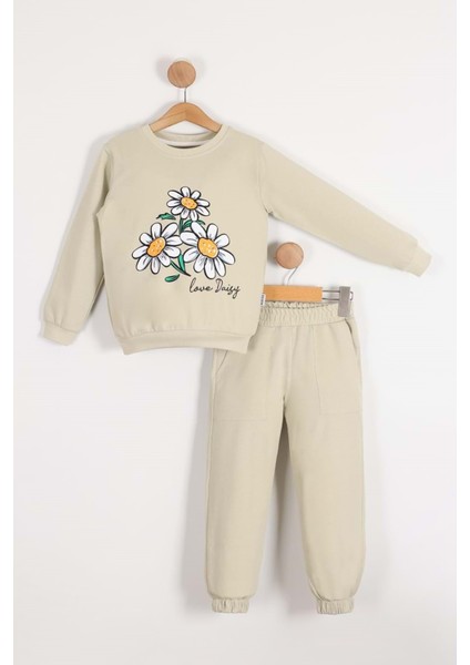 Papatya Motif Kız Çocuk Eşofman MNK0620 modelleri