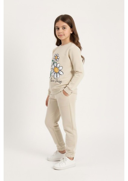 Papatya Motif Kız Çocuk Eşofman MNK0620 indirimleri