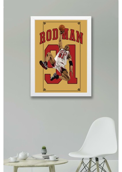 Dennis Rodman Çerçeveli Tablo - Chicago Bulls Nba Posteri Tablo fiyatları