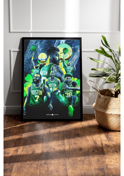 Jayson Tatum Boston Celtics Çerçeveli Tablo - Basketbol Nba Posteri Tablo fiyatları