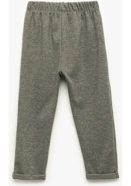 Erkek Bebek Desenli Viskon Karışımlı Beli Bağcıklı Pantolon 6WMB40012TK
