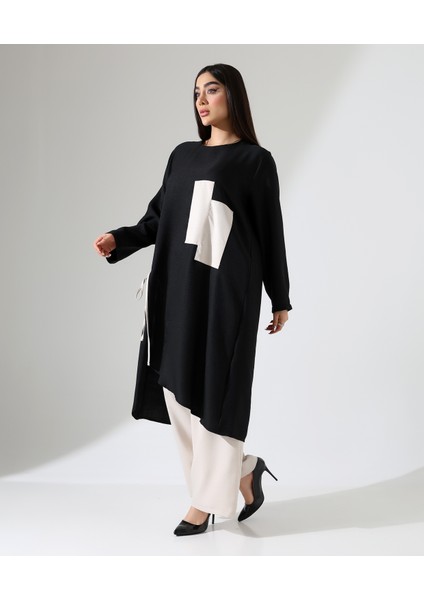 Önü Büzgülü Sofia Keten Tunik Takım modelleri