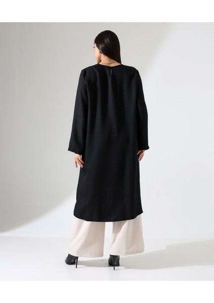 Önü Büzgülü Sofia Keten Tunik Takım