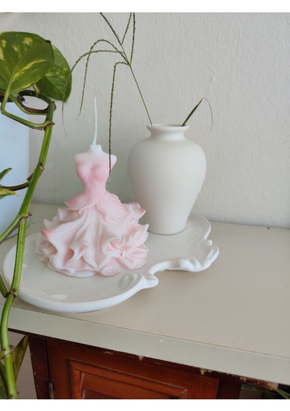 Guya Balerin Seti – Sandal Kokulu Soya Mum & Taştozu Vazo & Dekoratif Tepsi modelleri