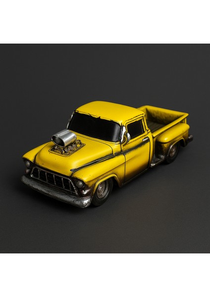 Retro Sarı Pickup Kamyonet Biblo