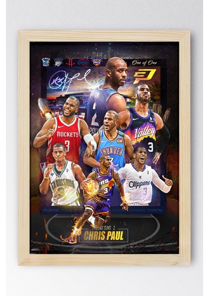 Chris Paul Çerçeveli Tablo - Basketbol Nba Posteri Tablo