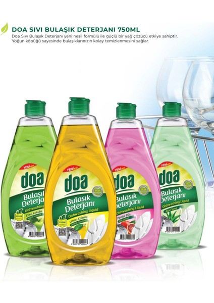 Doa Sıvı Bulaşık Deterjanı Limon Kokulu 750ML fiyatları