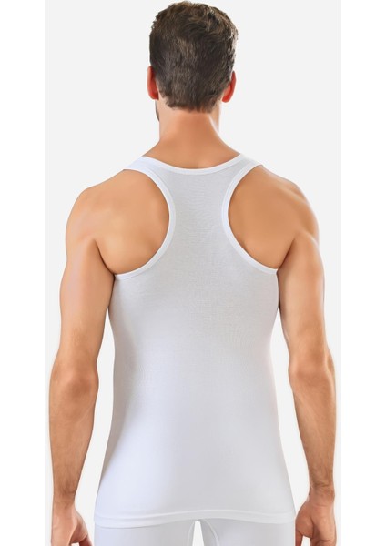 6'lı Paket Beyaz Erkek Rambo Sporcu Atlet %100 Pamuk Ribana modelleri