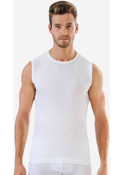 6 Adet Beyaz Kolsuz Erkek Atlet Yuvarlak Yaka Sıfır Kol Tişört %100 Pamuklu modelleri