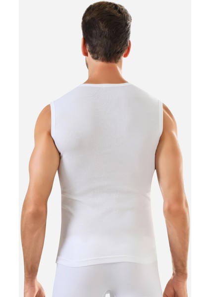 Erkek Siyah - Beyaz Tişört Sıfır Kol V Yaka Kolsuz Atlet 2'li Paket %100 Pamuklu modelleri