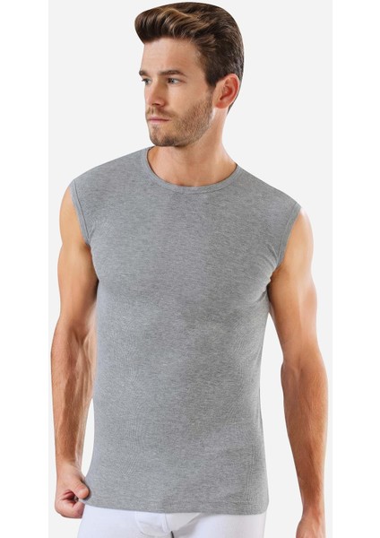 6 Adet Gri Kolsuz Erkek Atlet Yuvarlak Yaka Sıfır Kol Tişört %100 Pamuklu fiyatları