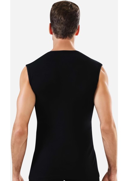 Erkek Beyaz - Siyah Tişört Sıfır Kol Sıfır Yaka Kolsuz Atlet 2'li %100 Pamuk modelleri