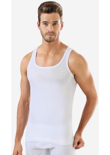 Erkek Beyaz Ribana Atlet 3'lü Paket %100 Pamuklu modelleri