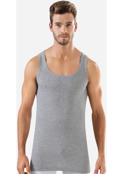 Erkek Gri Ribana Atlet 3'lü Paket %100 Pamuklu modelleri