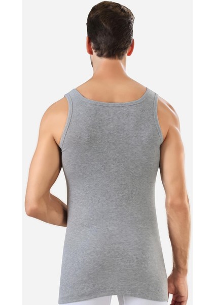 Erkek Gri Ribana Atlet 3'lü Paket %100 Pamuklu fırsatları