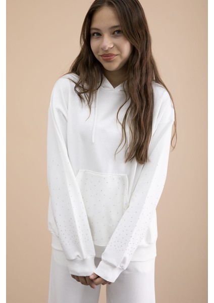 Ekru Kız Çocuk Taş Detaylı 2li Takım 21181 fiyatları