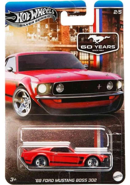 Hot Wheels 1:64 Tekli Arabalar Ford Mustang 60 Yıl GRT01 JBY51 69 Ford Mustang Boss 302 fiyatları