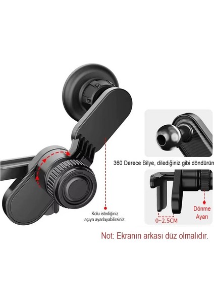 GA81 Mag-Safe Ekran Üstü Elektrikli Araç Telefon Tutucu 2,5 cm Kadar Tüm Ekranlar Araba Notebook Monitör fiyatları