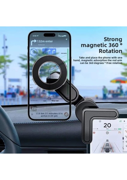 GA81 Mag-Safe Ekran Üstü Elektrikli Araç Telefon Tutucu 2,5 cm Kadar Tüm Ekranlar Araba Notebook Monitör fırsatları