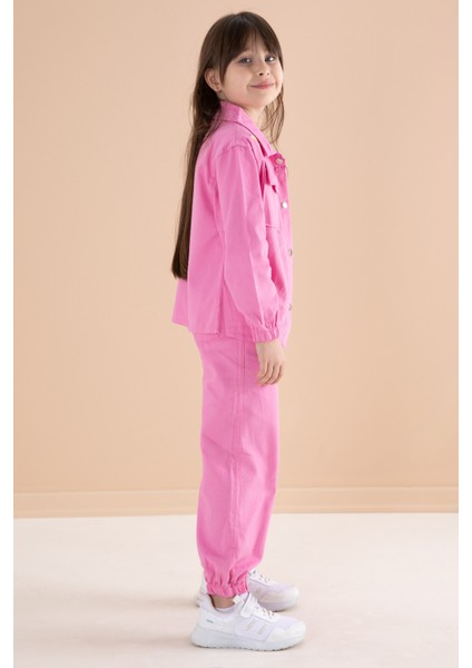Pembe Nakış Detaylı Gömlekli Pantolonlu Kız Çocuk 3lü Takım 20157 fiyatları