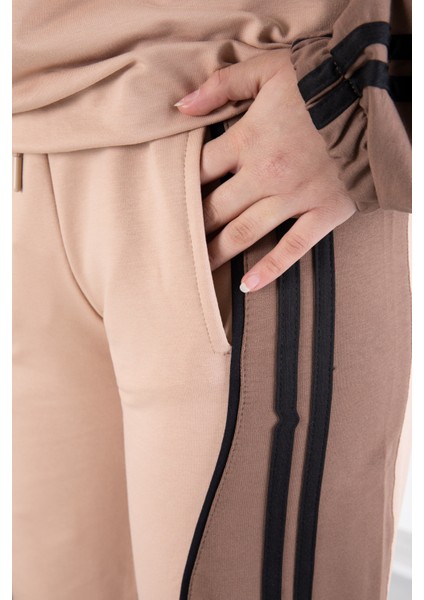 Bej Yanları Çizgili Kız Çocuk 2'li Takım 20101 fiyatları