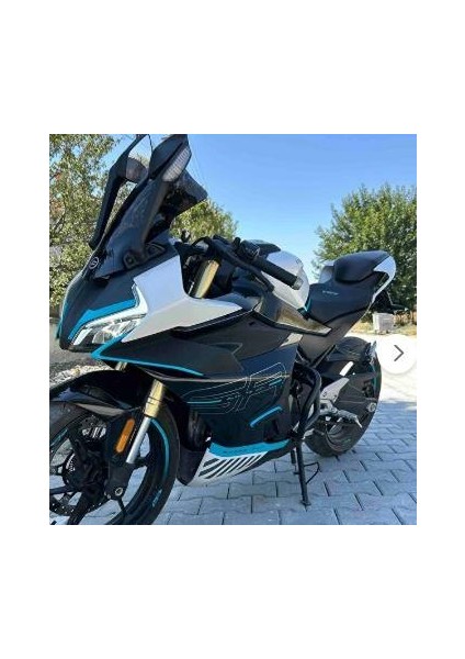 Cfmoto 450SR Ön Kafa Tek Renk Turkuaz Sticker Etiket Modeli modelleri
