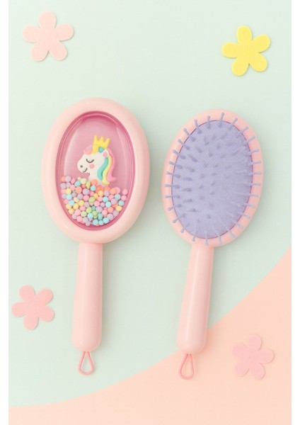 1 Adet Pembe Unicorn Figürlü Renkli Boncuklu Çocuk Saç Tarağı Fırçası Kolay Taranma Saçları Acıtmaz fiyatları