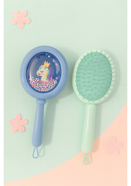 1 Adet Pembe Unicorn Figürlü Renkli Boncuklu Çocuk Saç Tarağı Fırçası Kolay Taranma Saçları Acıtmaz modelleri