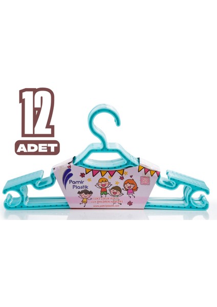12 Adet Mega Çocuk ve Bebek Kıyafet Askısı Elbise Askısı